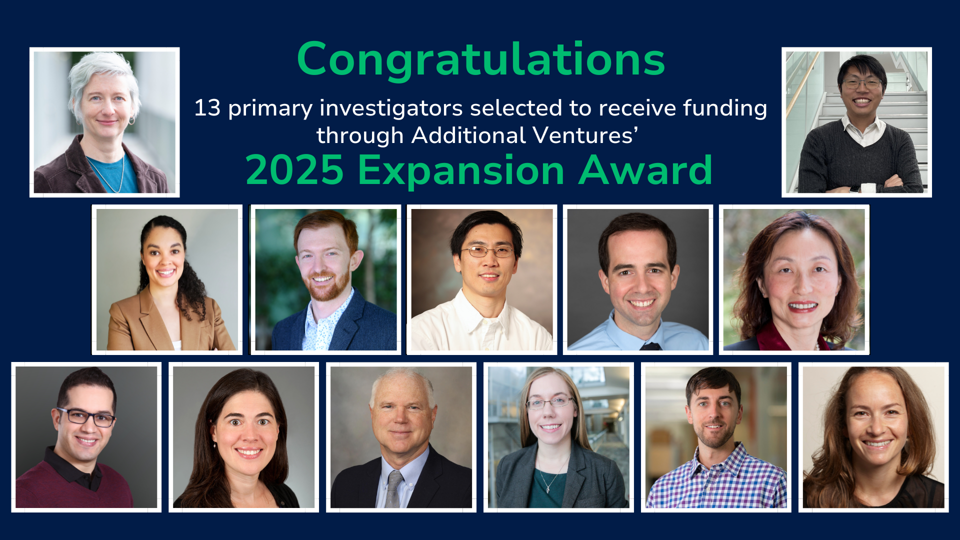 Thirteen Proposals Selected for 2025 Additional Ventures Expansion Award